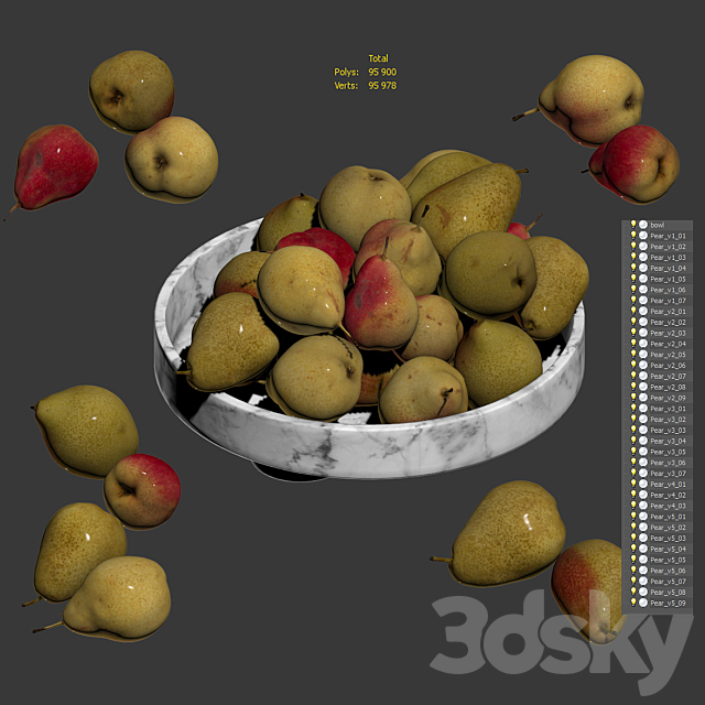 Trout pears 3DS Max Model - thumbnail 5