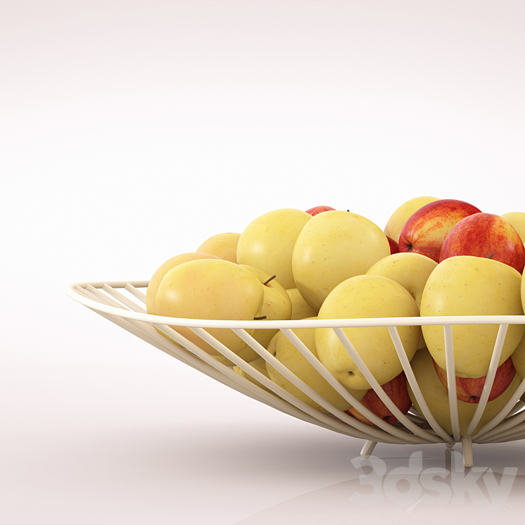 vase with apples 3DS Max - thumbnail 1