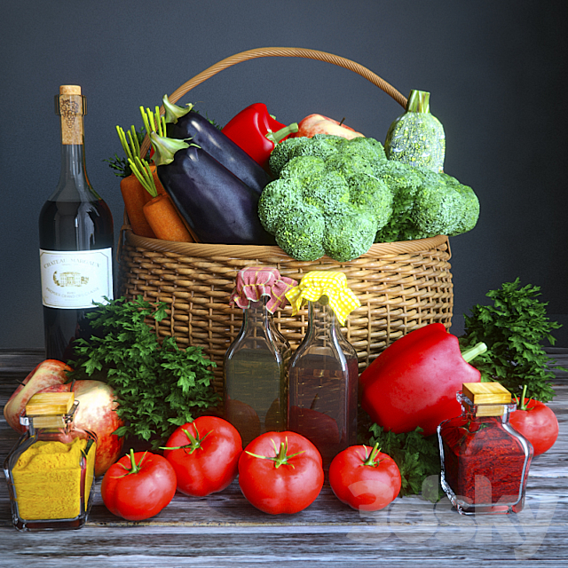 vegetable Basket 3DSMax File - thumbnail 1