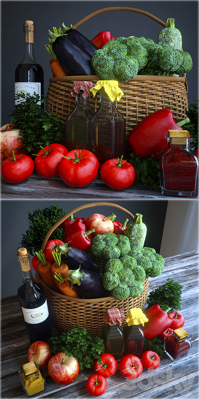 vegetable Basket 3DSMax File - thumbnail 2