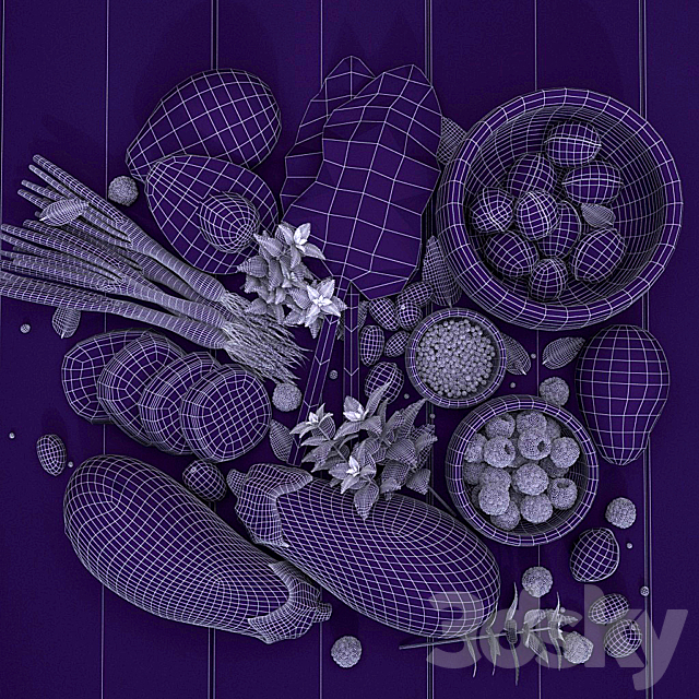 Vegetables 3DS Max Model - thumbnail 3