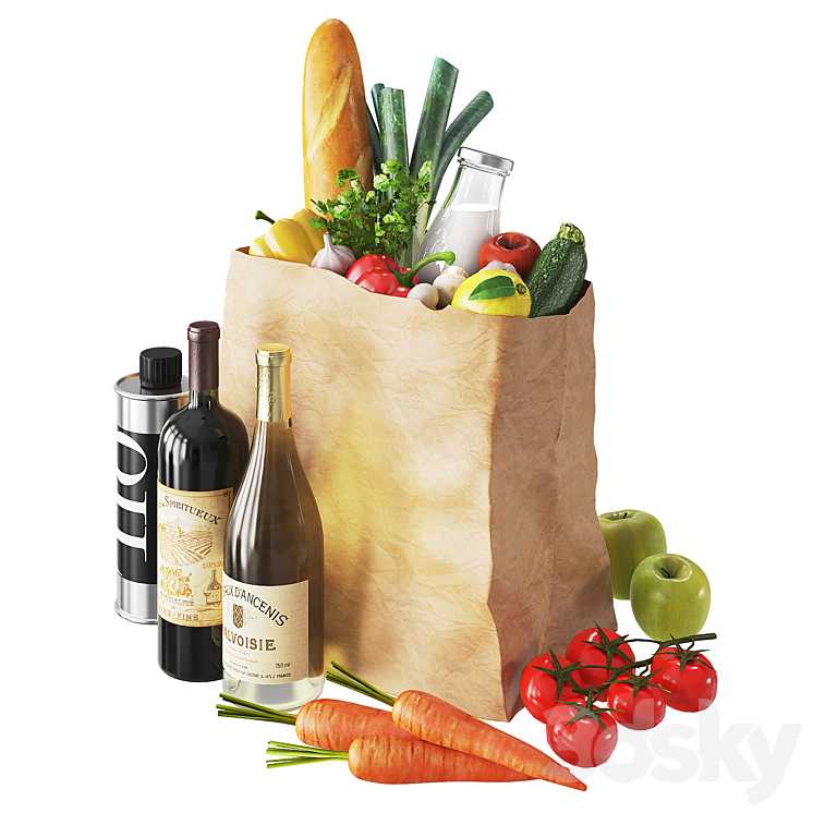 Vegetables bag 3DS Max - thumbnail 1