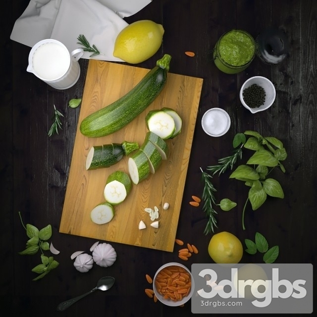 Vegetables Decor Kitchen 3dsmax Download - thumbnail 1