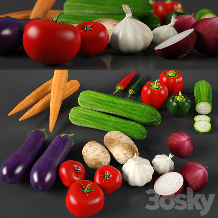 VEGITABLES 3DS Max - thumbnail 1