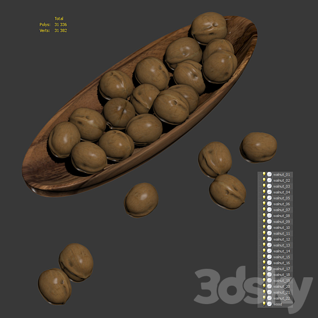 Walnut 3DSMax File - thumbnail 5