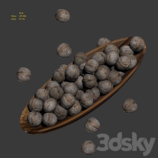 Walnut v2 3DS Max Model - thumbnail 6