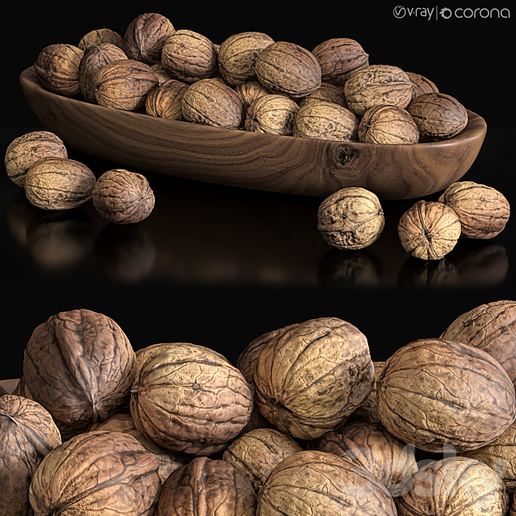 Walnut_set 3DS Max - thumbnail 1