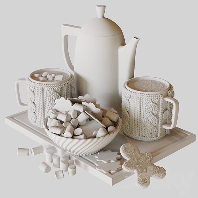 Warm mug with cocoa 3DSMax File - thumbnail 3