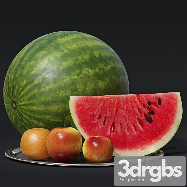 Watermelon with fruit 3dsmax Download - thumbnail 1