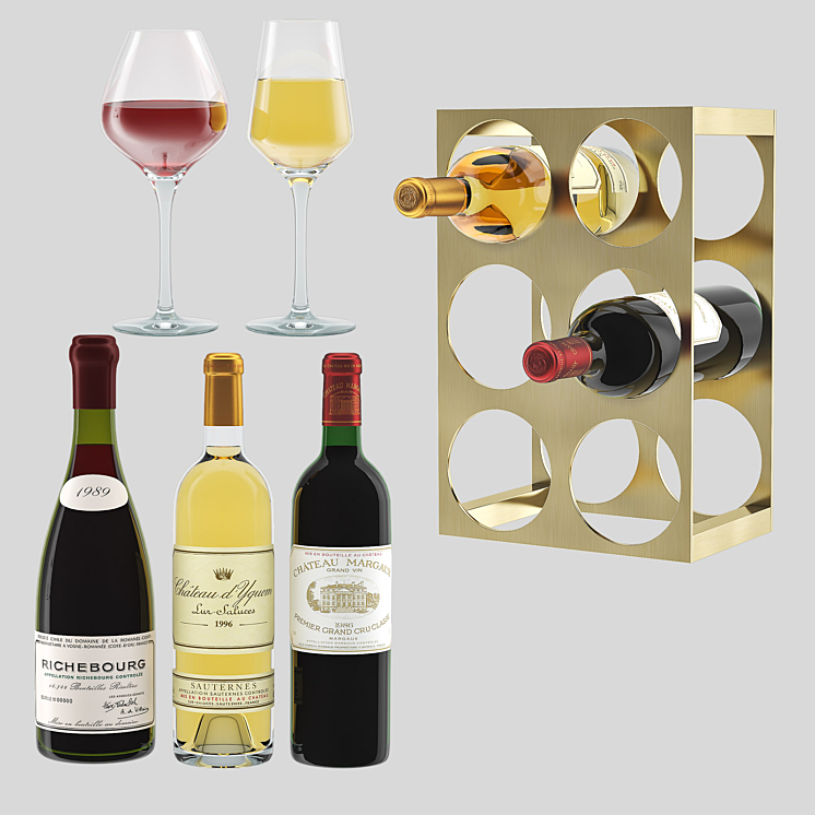 WEST ELM Metal Wine Rack 3DS Max - thumbnail 2