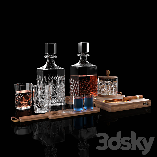 Whiskey Set 02 3DSMax File - thumbnail 3