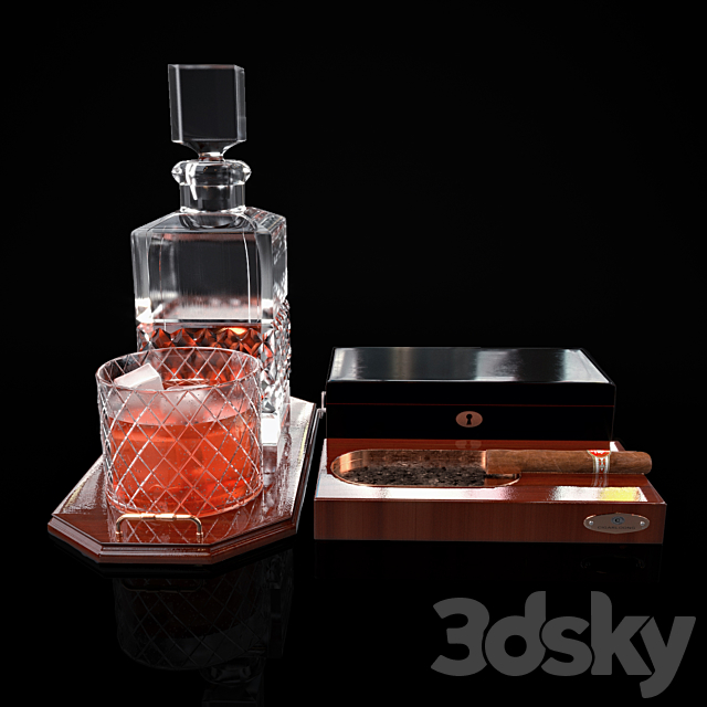 whiskey set 3DSMax File - thumbnail 2