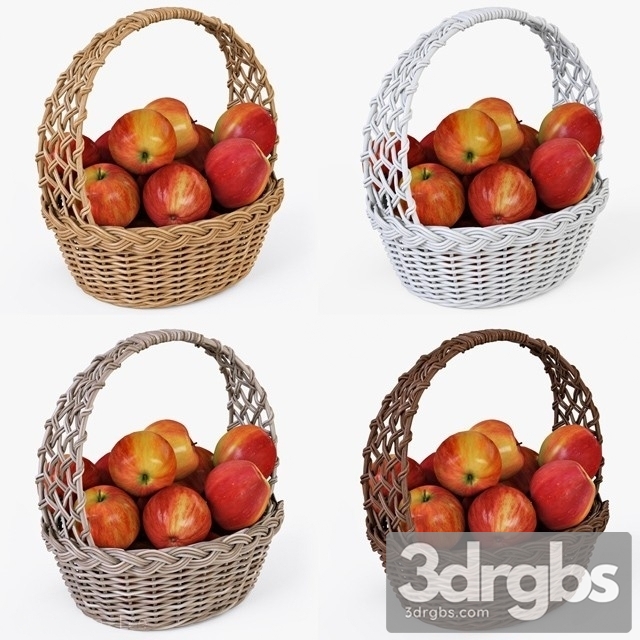 Wicker Basket 04 3dsmax Download - thumbnail 1