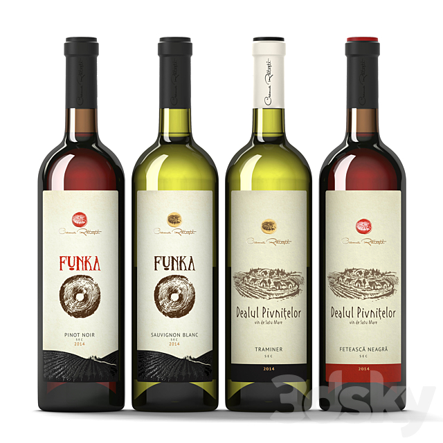 WINE bottle 3DSMax File - thumbnail 1