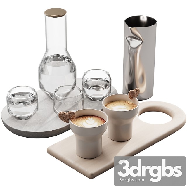 127 eat and drinks decor set 01 coffee and water kit 01 - thumbnail 1