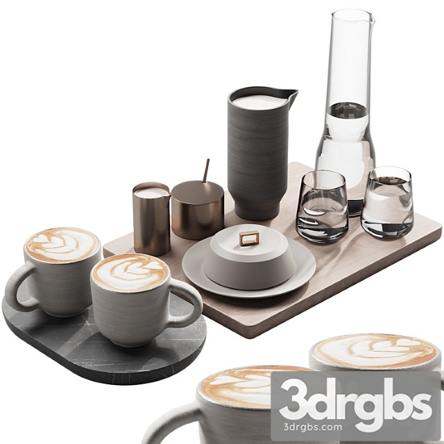 129 eat and drinks decor set 03 coffee and water kit 03 - thumbnail 1