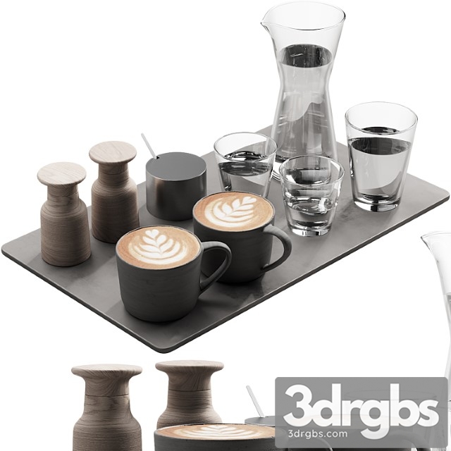 134 eat and drinks decor set 04 coffee and water 04 - thumbnail 1