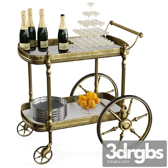 Bar cart champagne - thumbnail 1