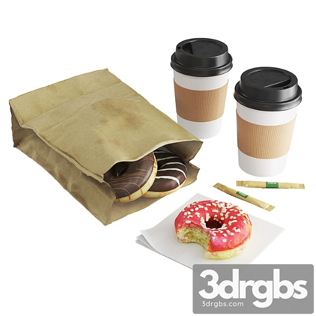 Donuts with coffee to go - thumbnail 1