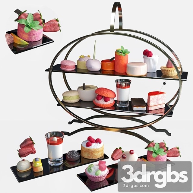 Tray with desserts and sweets at corporate parties - thumbnail 1