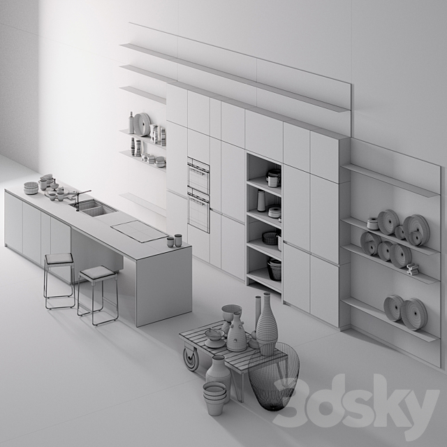 Forma Mentis Kitchen | Valcucine 3DS Max Model - thumbnail 3