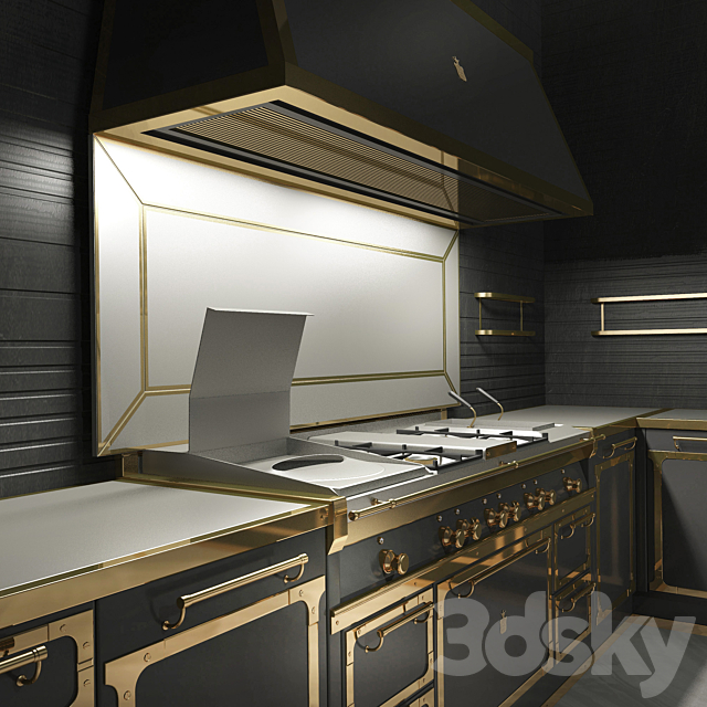 GULLO professional home kitchen 3DS Max Model - thumbnail 2