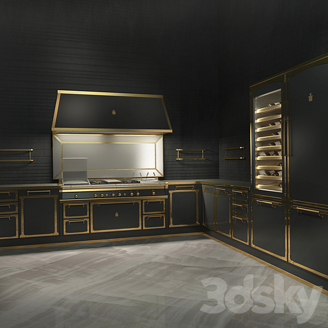 GULLO professional home kitchen 3DS Max Model - thumbnail 3