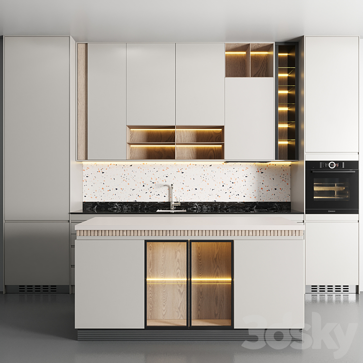 Hadi Bosch & Smeg kitchen no 12 3DS Max - thumbnail 2