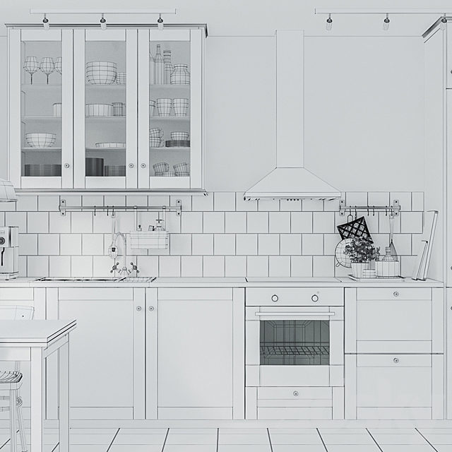 Ikea Edserum Kitchen 3DSMax File - thumbnail 3