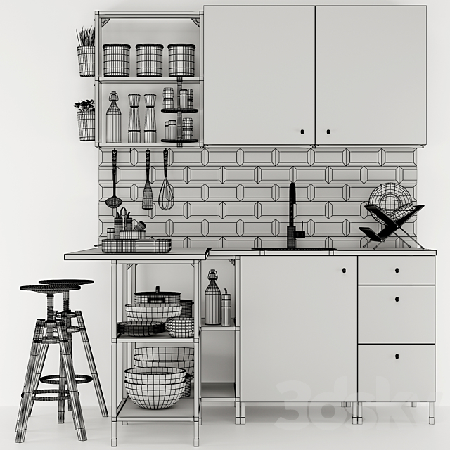 IKEA ENHET kitchen 3DSMax File - thumbnail 5