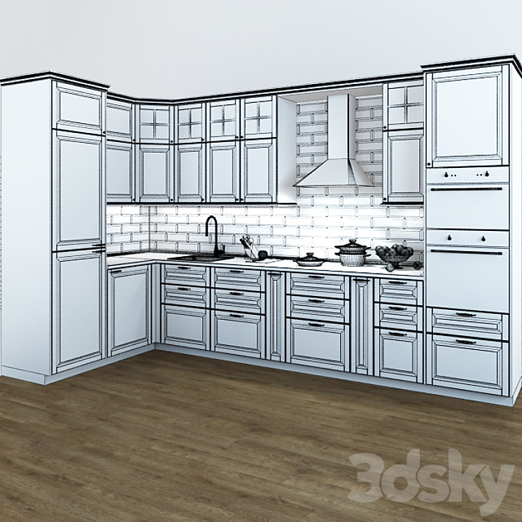 IKEA kitchen BUDBIN 3DS Max - thumbnail 2