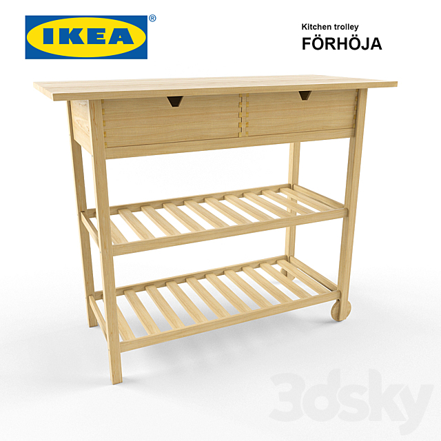 Ikea Kitchen Trolley – Förhöja 3DSMax File - thumbnail 1