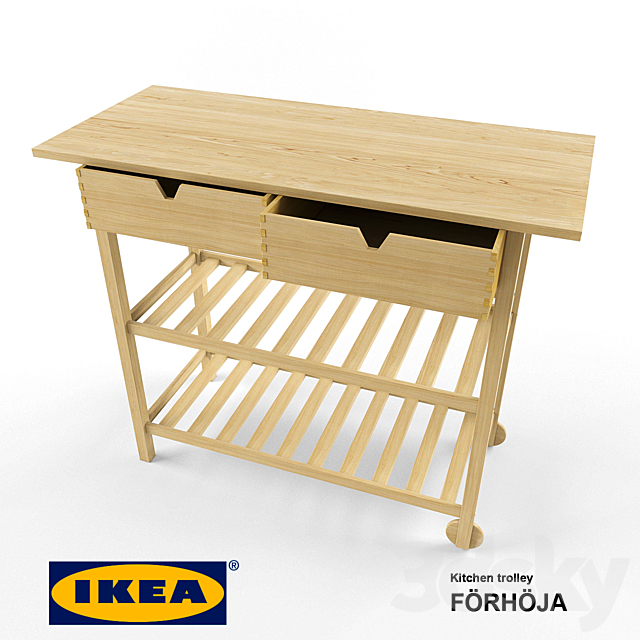 Ikea Kitchen Trolley – Förhöja 3DSMax File - thumbnail 2