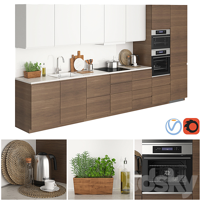 Ikea Metod Voxtorp Walnut 3DSMax File - thumbnail 1