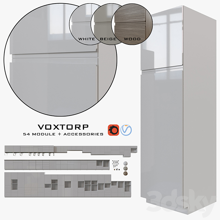 IKEA VOXTORP 3DS Max - thumbnail 1