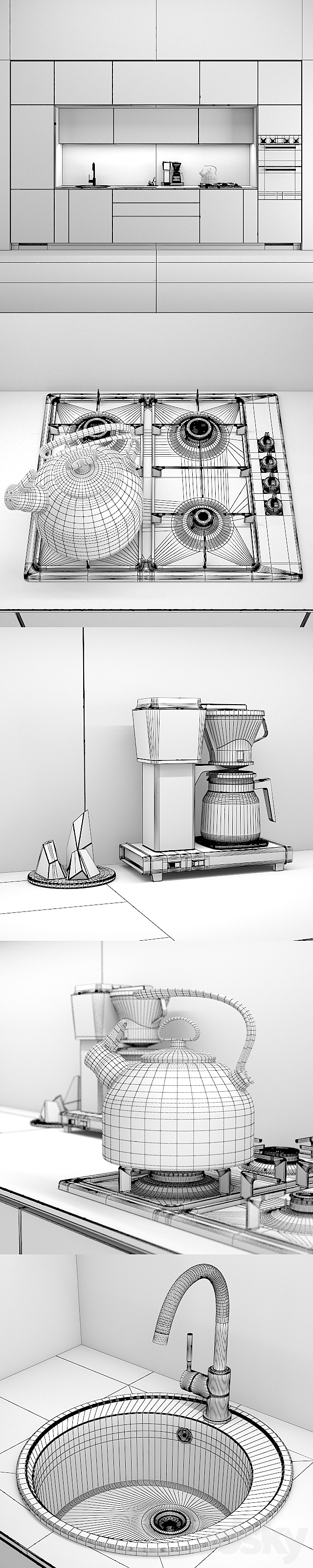 INGE Direct Kitchen 3DSMax File - thumbnail 3