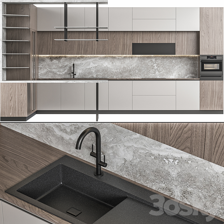 Kitchen 006 530x400x270H 3DS Max - thumbnail 1