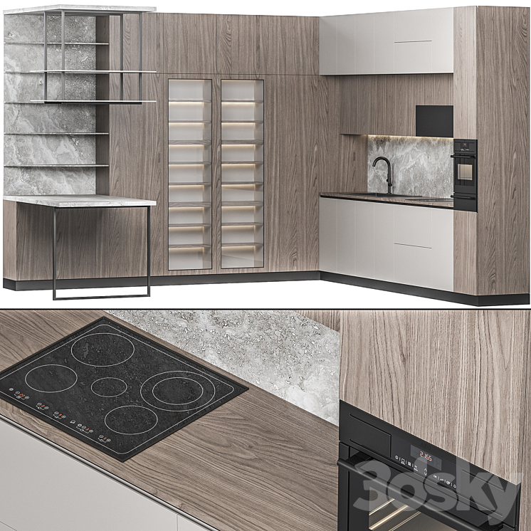 Kitchen 006 530x400x270H 3DS Max - thumbnail 2