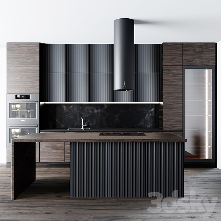 kitchen 01 3DS Max Model - thumbnail 1