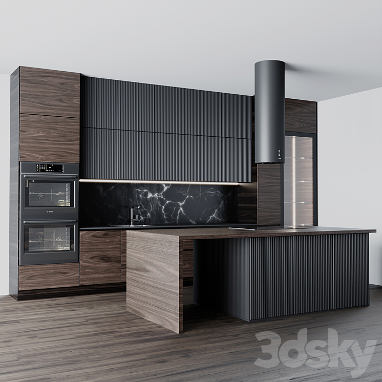 kitchen 01 3DS Max Model - thumbnail 2