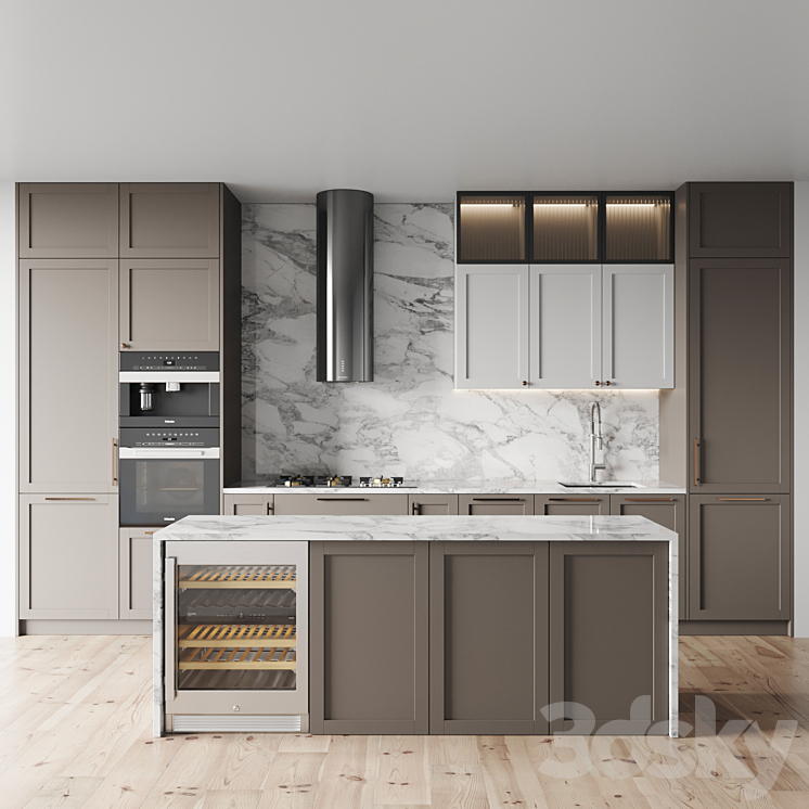 kitchen 0115 3DS Max Model - thumbnail 1