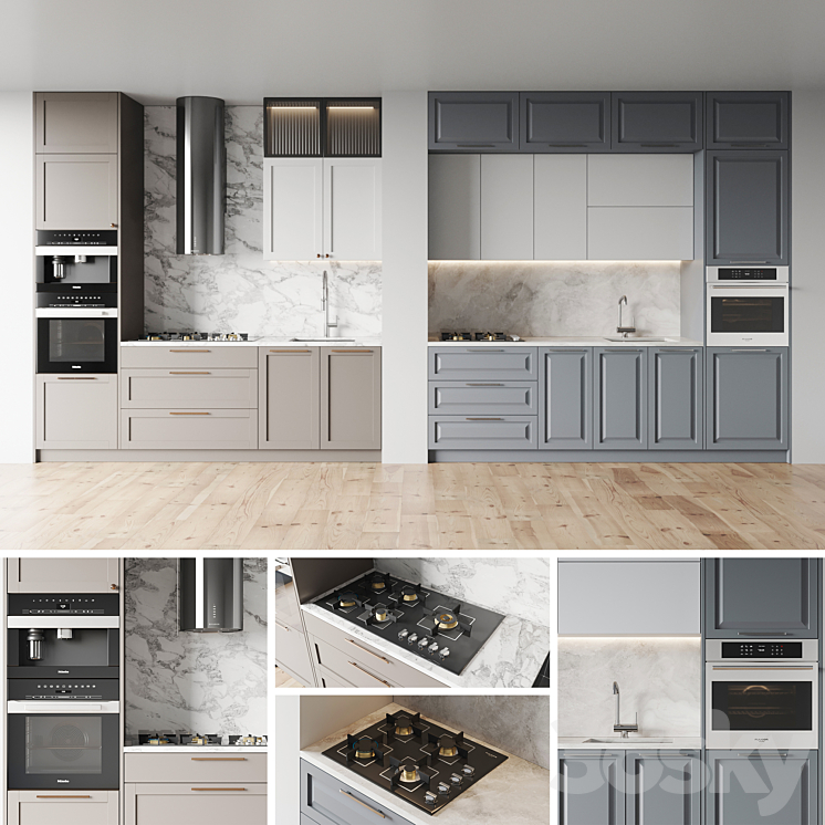 kitchen 0119 3DS Max Model - thumbnail 3