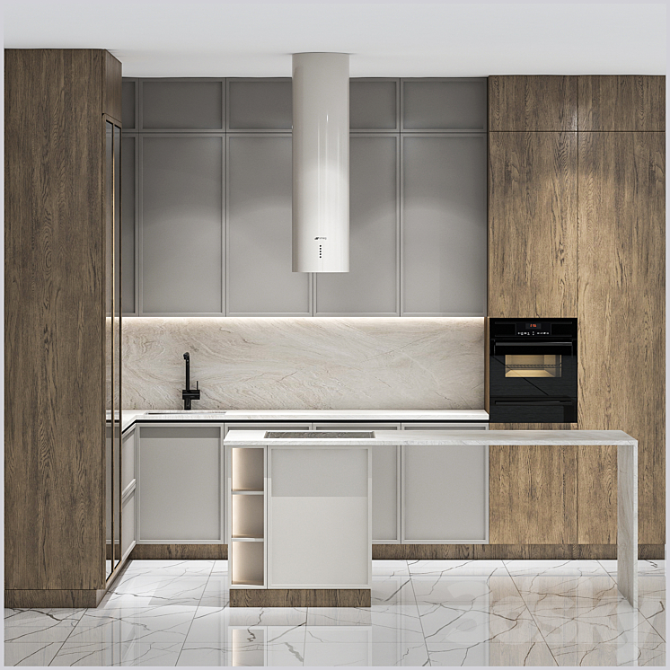 Kitchen 012 420x300x300H 3DS Max - thumbnail 1