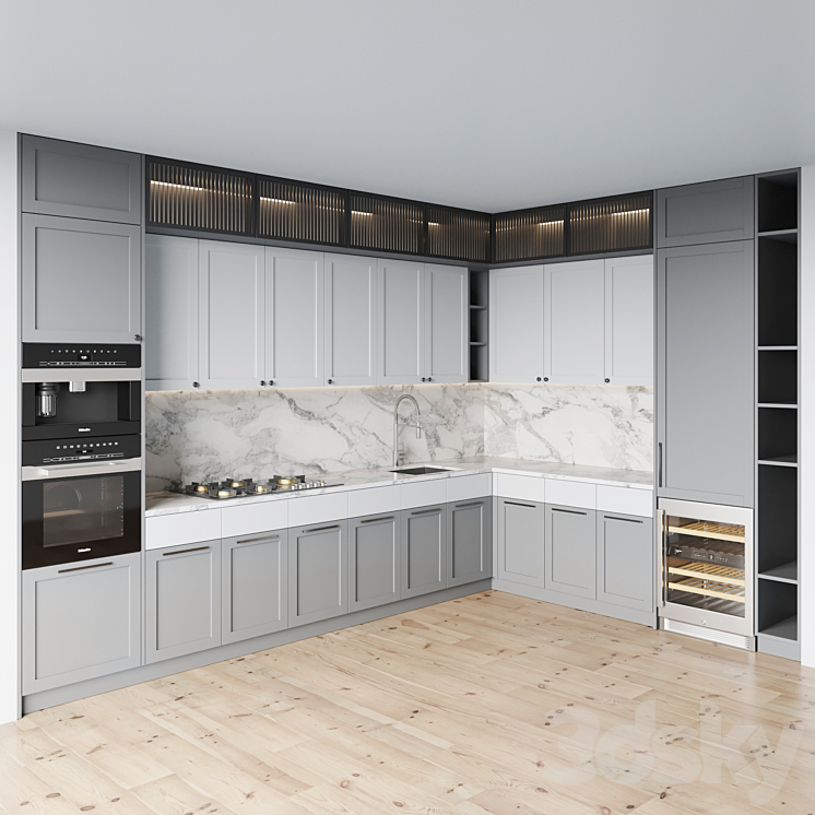 kitchen 0124 3DS Max - thumbnail 2