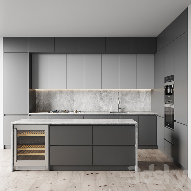 kitchen 0130 3DS Max - thumbnail 1