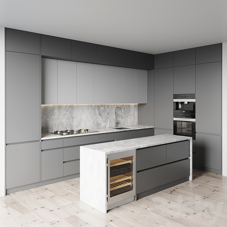 kitchen 0130 3DS Max - thumbnail 2