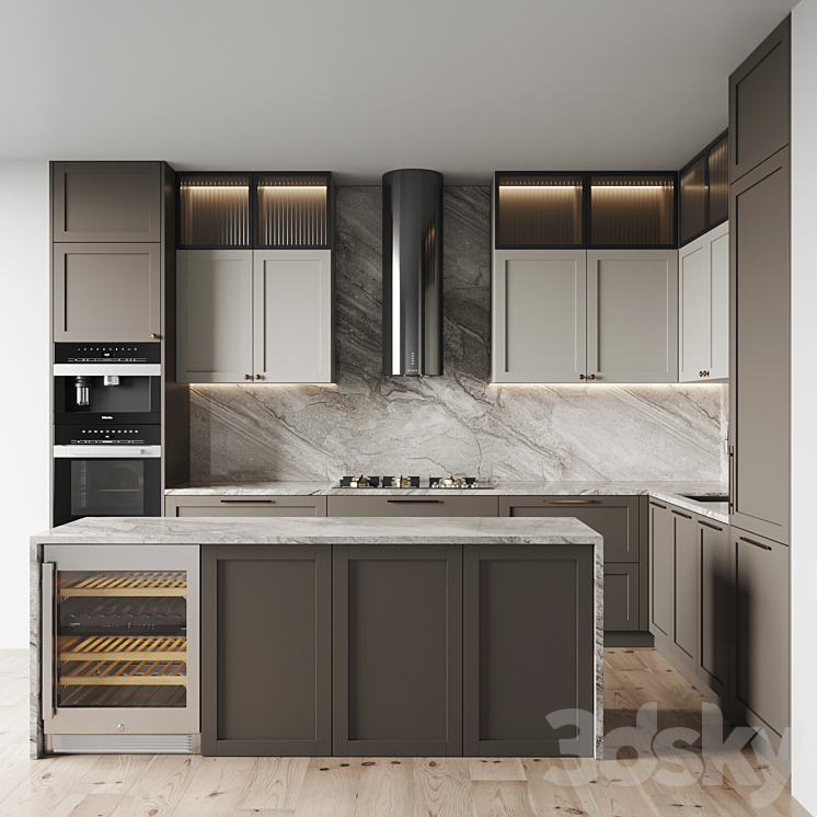 kitchen 0135 3DS Max Model - thumbnail 1