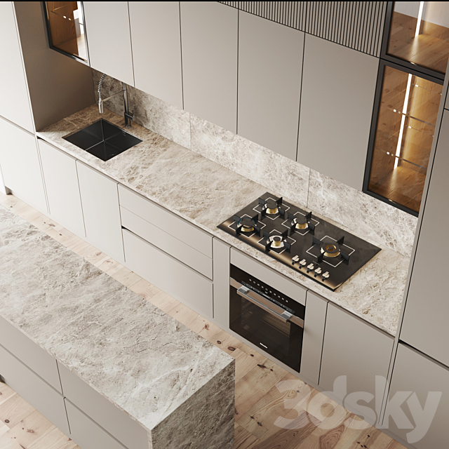 kitchen 0139 3DS Max Model - thumbnail 4