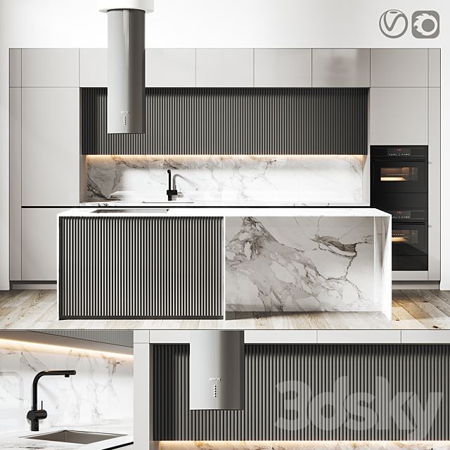 Kitchen 014 445x250H 3DSMax File - thumbnail 1