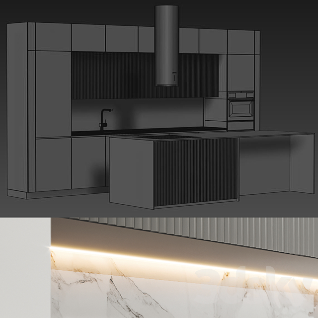 Kitchen 014 445x250H 3DSMax File - thumbnail 4